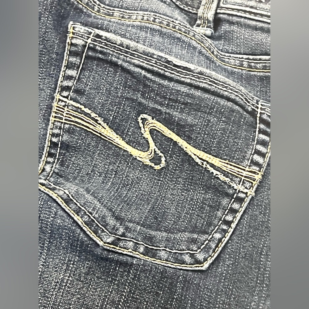 Silver Jeans Aiko Style Dark Blue Denim Boot Cut Women's Jeans Sz 30x35 - Picture 16 of 16